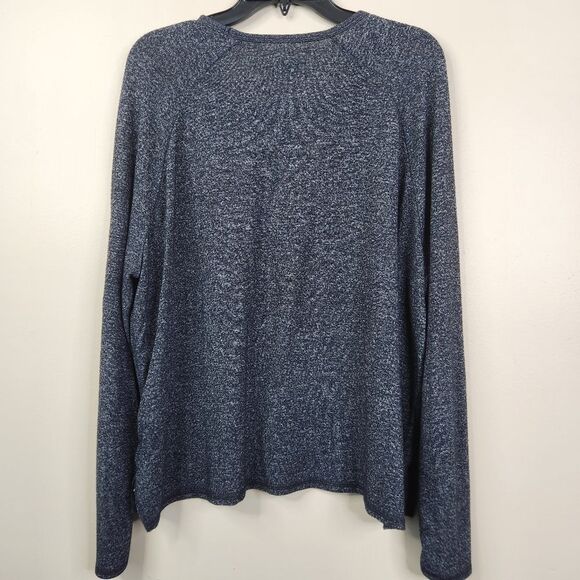 Roots Long Sleeve Space Dyed Round Neck Lightweight Shirt Large - Picture 2 of 5